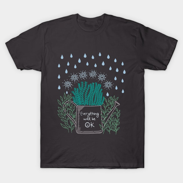 Inspirational Plants Illustration T-Shirt by awesomesaucebysandy